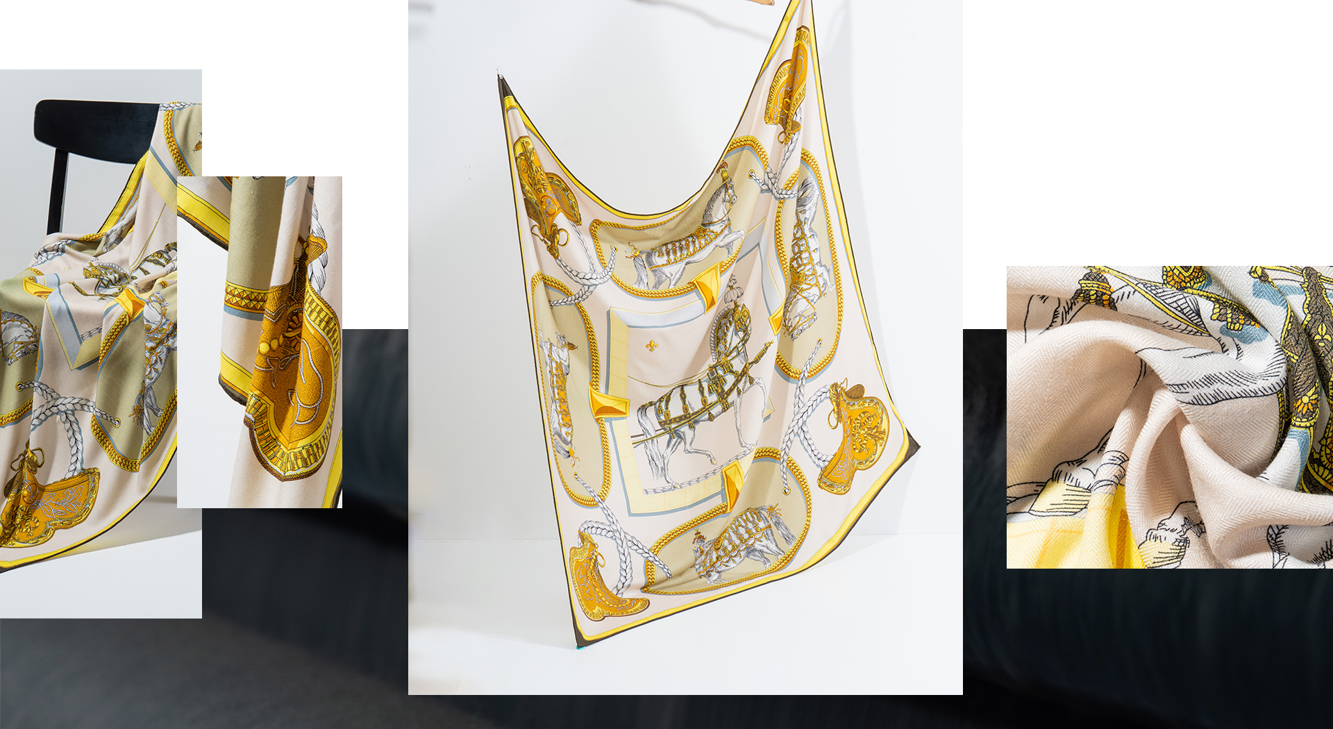 Full-width custom cashmere product display